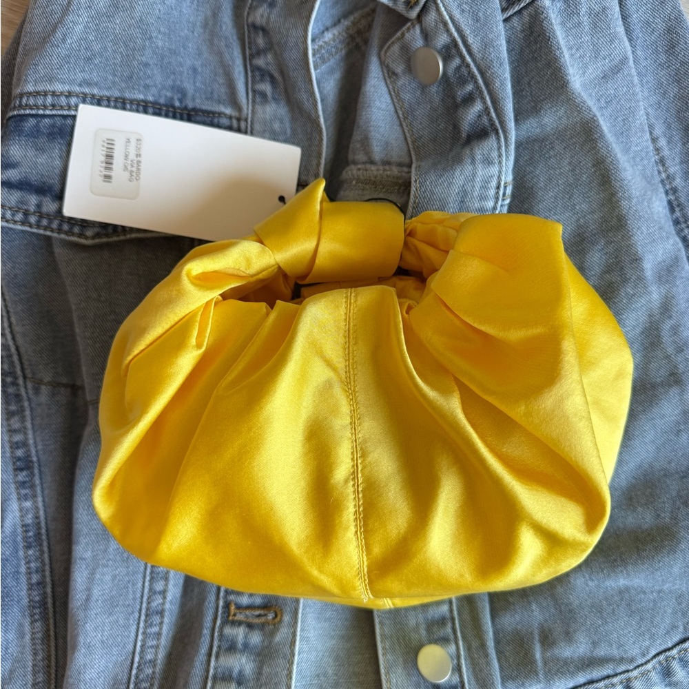 Vibrant Yellow Satin Clutch